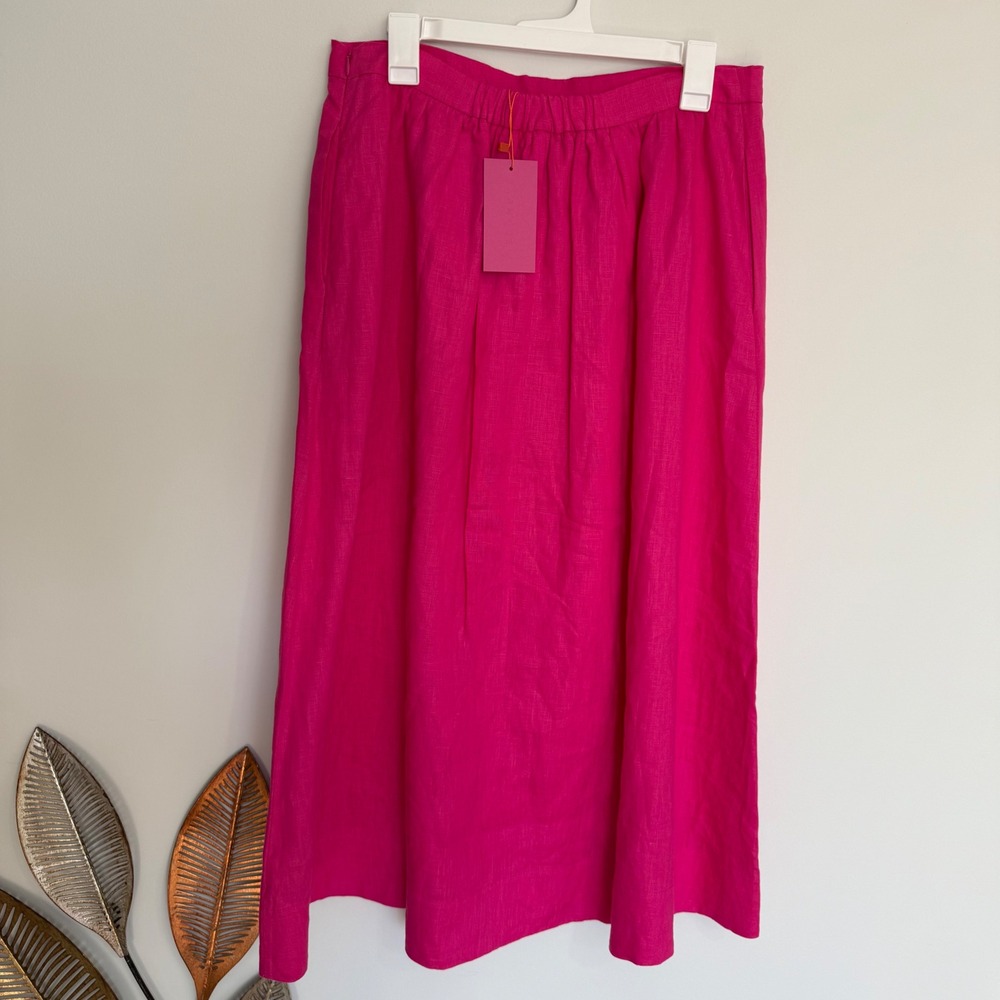 J15 NWT *ARCHIVE* RHODE Aaron Skirt in Hot Pink Stretch Waist Side Pockets - Picture 6 of 8